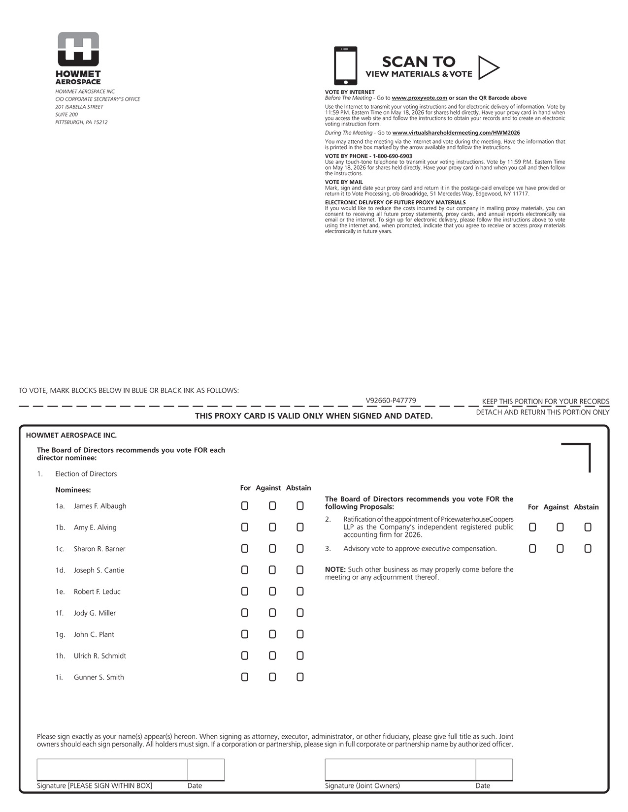 [MISSING IMAGE: px_26howmetproxy1pg01-bw.jpg]
