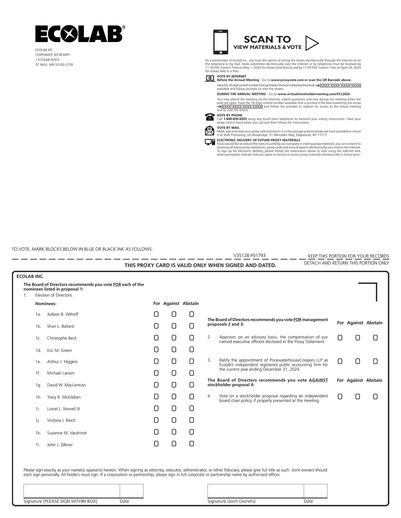 [MISSING IMAGE: px_24ecolabproxy1pg01-bw.jpg]