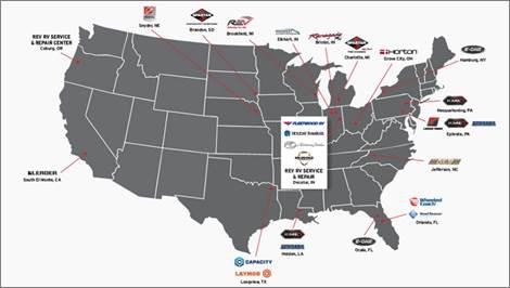 A map of the united states with logos
AI-generated content may be incorrect.