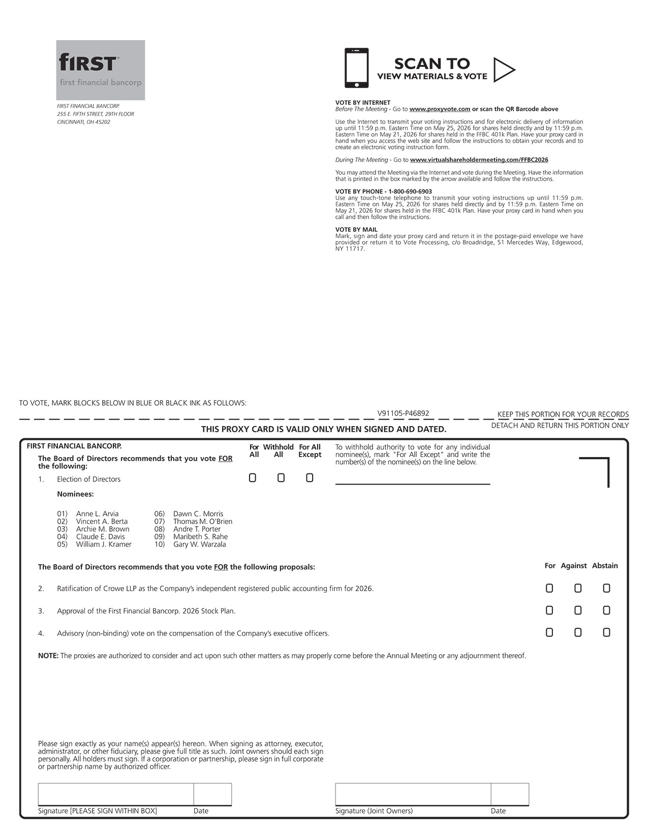 [MISSING IMAGE: px_26firstfinproxy1pg01-bw.jpg]