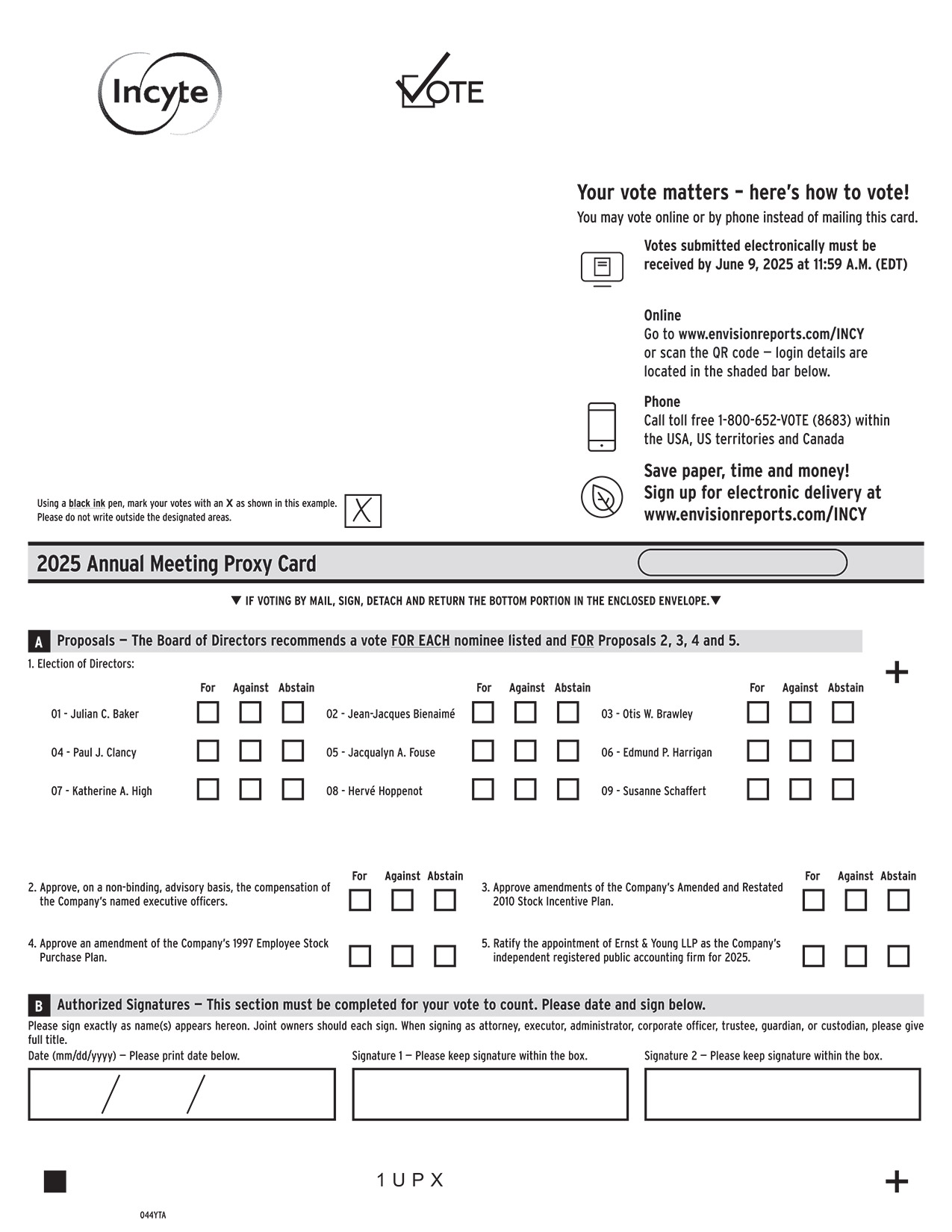 [MISSING IMAGE: px_25incyteproxy1pg01-bw.jpg]