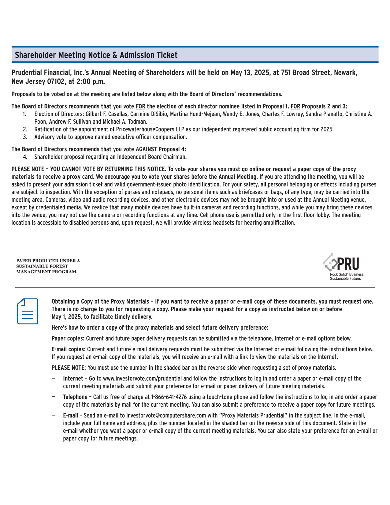 [MISSING IMAGE: px_prudential25noticepg02-4c.jpg]