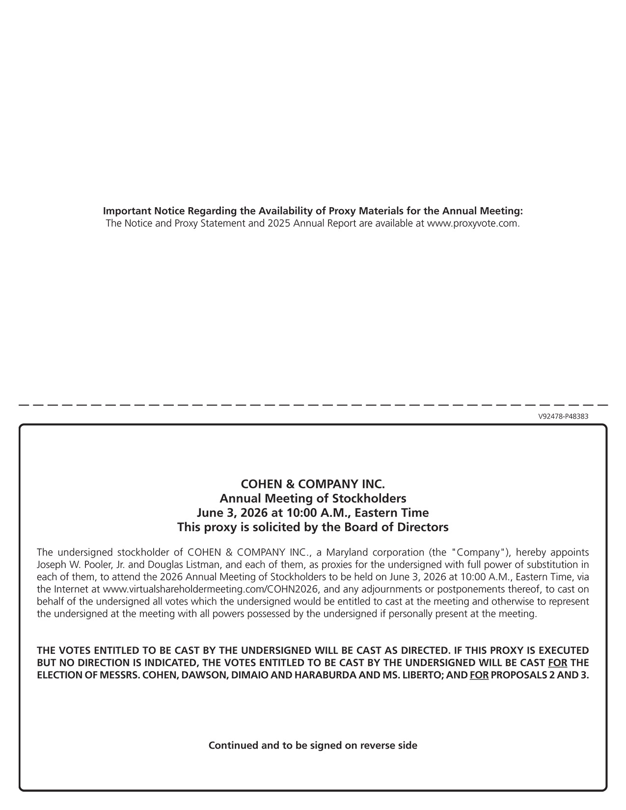 [MISSING IMAGE: px_26cohenproxy01pg02-bw.jpg]