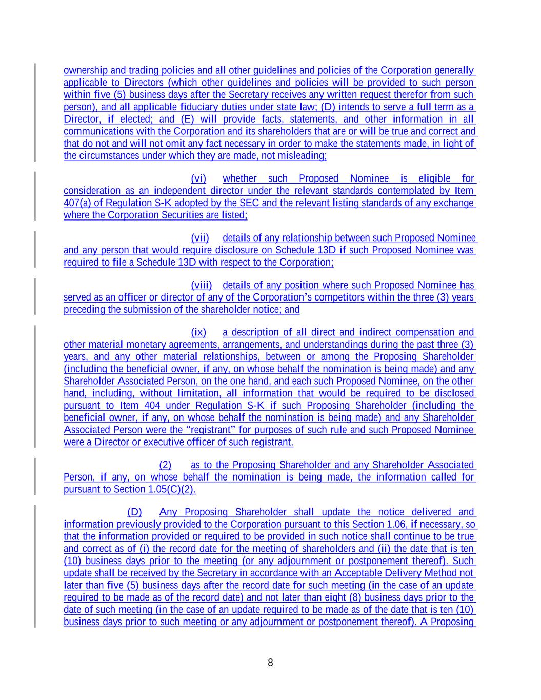 Litera Compare Redline - DSW Current Regulations and DBI - Second Amended and Restated Code of Regulations of DBI (10 3) (3 16 EC Updates) (TH Updated 3-18-26)-4899-9249-0137-v1008.jpg