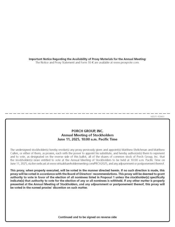 2025 PORCH GROUP, INC. Proxy Card - Final - Page 2.jpg