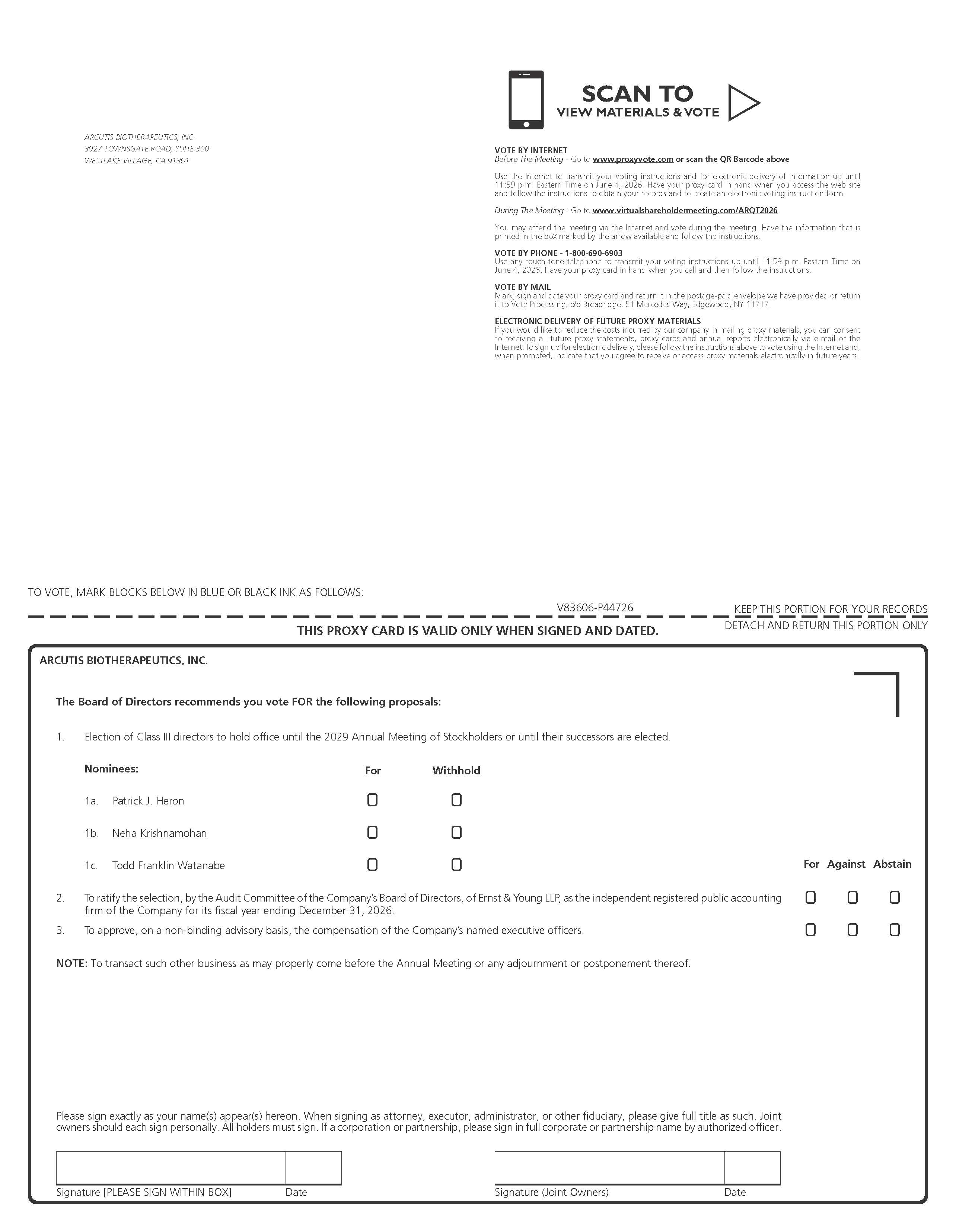 Ballot SCAN TO card ARCUTIS BIOTHERAPEUTICS, INC_Page_1.jpg