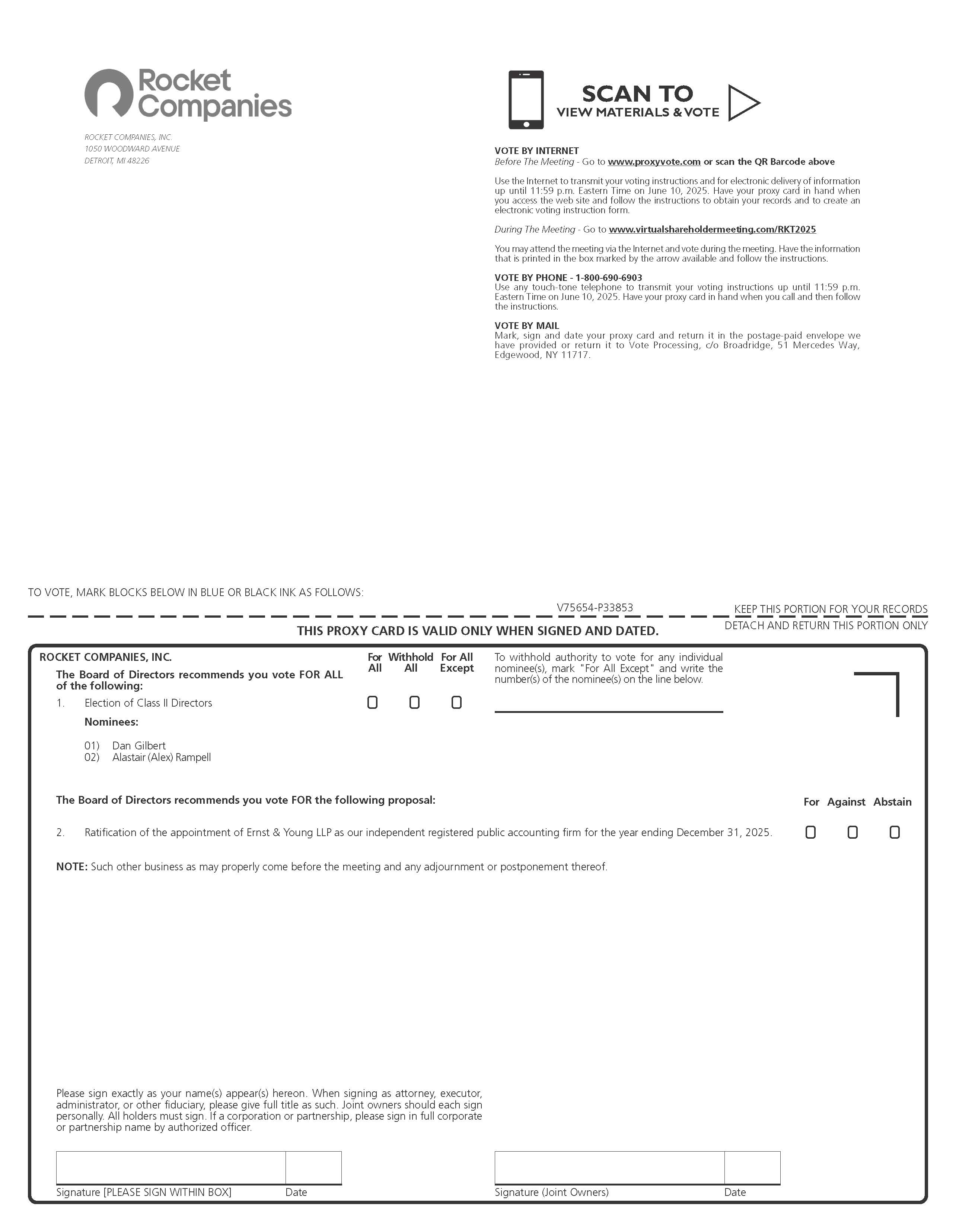 ROCKET COMPANIES INC._2025 Proxy Card 1.jpg