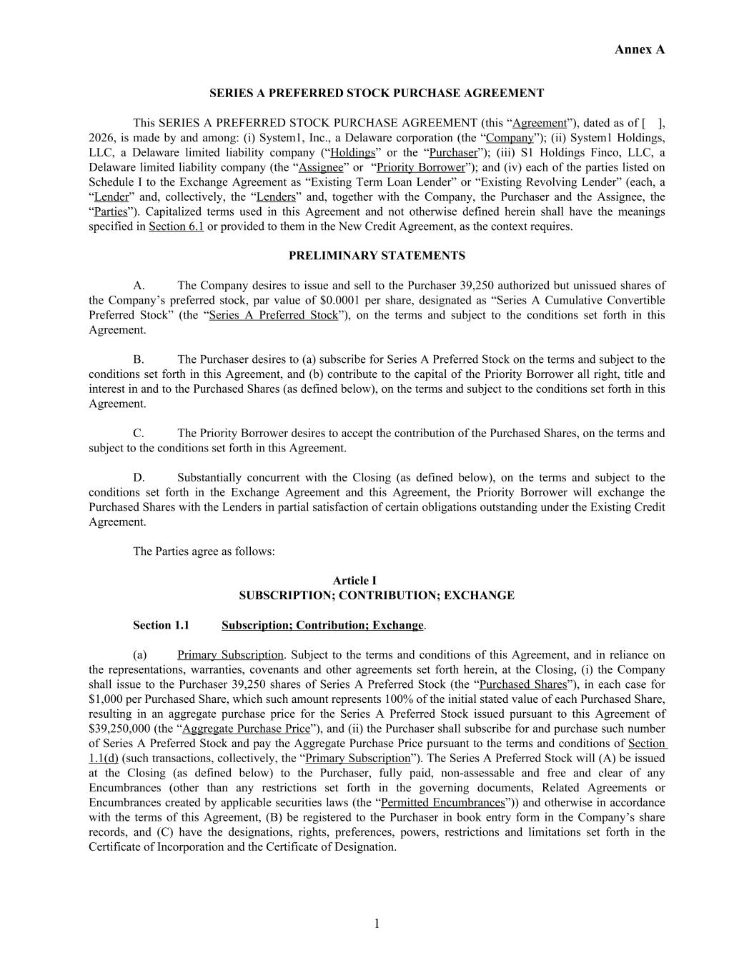 System1 - Annex A - Series A Preferred Stock Purchase Agreement004.jpg