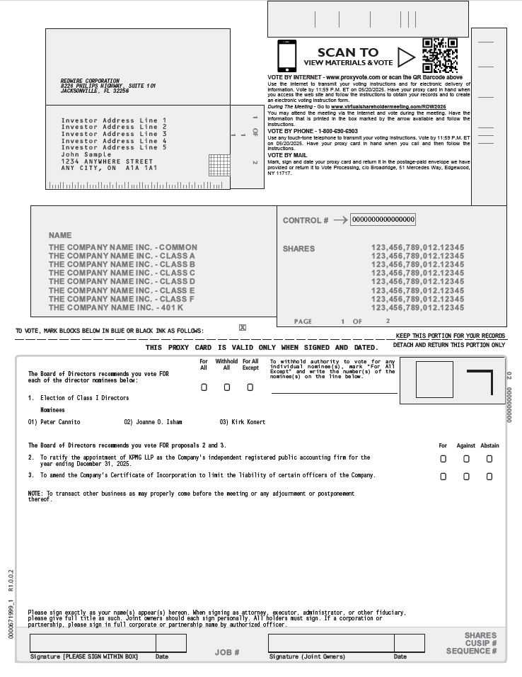 REDWIRE CORPORATION_PROXY CARD_Page1.jpg
